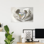 *~*~ Ange de coeur ailes AP78 Crystal Opal Poster (Bureau à domicile)