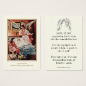 Ange de Dieu avec les enfants Prière Carte Sainte (Devant & derrière)