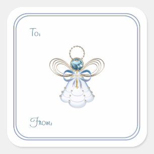 Ange de Foi de Noël - étiquettes cadeaux sur Stick