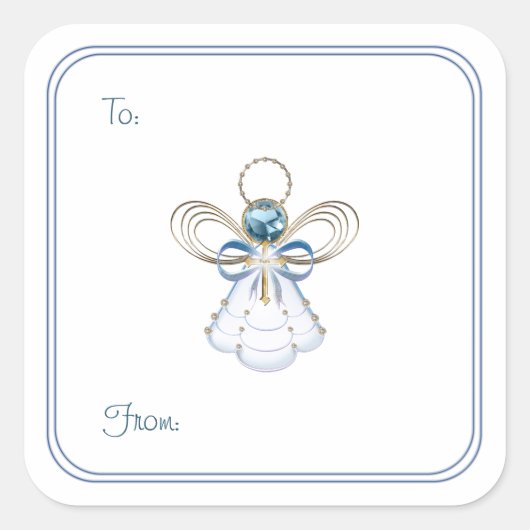 Ange de Foi de Noël - étiquettes cadeaux sur Stick (Devant)