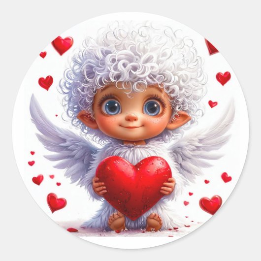 💘 Ange de l'amour autocollant de la Saint-Valenti (Devant)