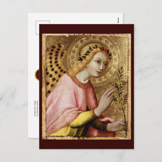 ANGE DE L'ANNONCIATION par Simone Martini Carte de (Devant / Derrière)