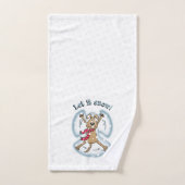 Ange de neige Chien Amusant mignon Noël Vacances a (Serviette à main)
