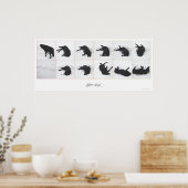 Ange de neige de chien {white} Poster 36x16" (Cuisine)