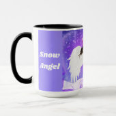 Ange de neige Weenie Chien Mug (Gauche)