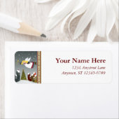 Ange de Noël Adresse de retour Étiquettes (En situation)