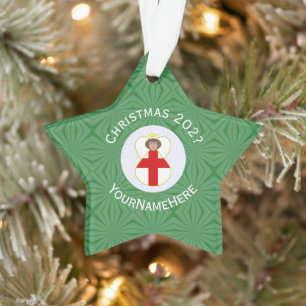 Ange de Noël anglais Drapeau Personnalisé