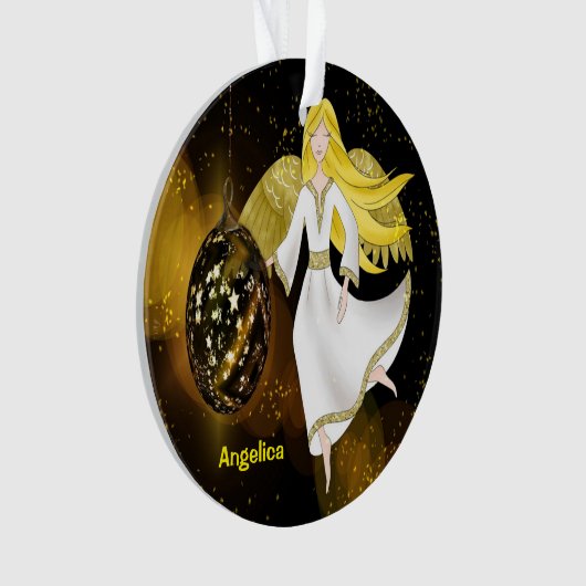 Ange de Noël avec ampoule (devant)