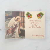 Ange de Noël avec carte de cerf (Intérieur)