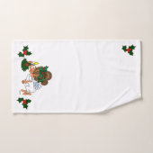 Ange de Noël avec chandelle Serviette de Noël (Serviette à main)