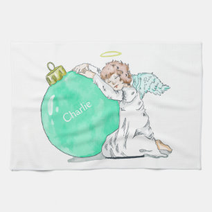Ange de Noël serviette de toilette personnalisée