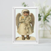 Ange de Noël Vintage Carte Plat (Debout devant)