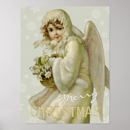 Ange de Noël Vintage CC0619 Poster Cardstock