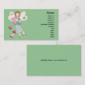 Ange de pays avec le carte de visite de coeurs (Devant / Derrière)