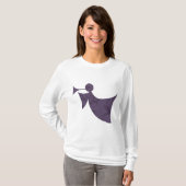 Ange de pourpre royal - long T-shirt de la douille (Devant entier)