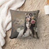 Ange de prière, oreiller à lancer personnalisable  (Couverture)