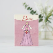 Ange de sensibilisation au cancer du sein D1 Carte (Debout devant)