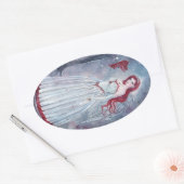 Ange de vacances avec autocollants cardinaux de Re (Enveloppe)