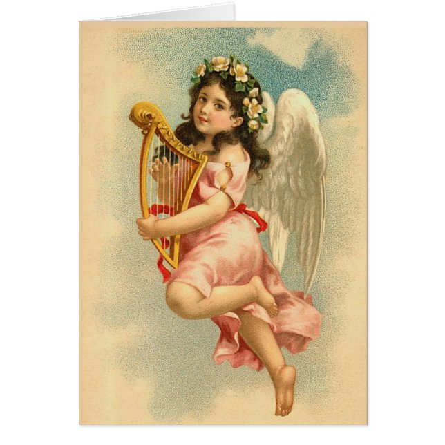 "Ange d'enfant avec le cru d'harpe" (Devant)
