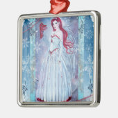 Ange d'hiver avec ornement de Noël cardinal (Gauche)