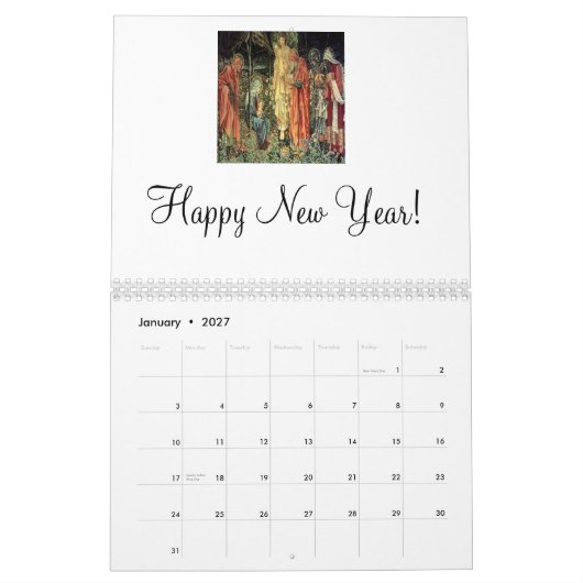Ange et les trois rois 2012 calendrier (Jan 2027)