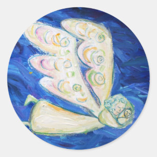 Ange Gardien avec Bébé Art Autocollants personnali