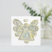 Ange Gardien Blanc Invitations ou Cartes d'Invitat (Debout devant)