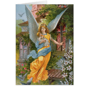 Ange gardien victorien avec le bébé