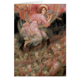 Ange jouant de la flûte aux âmes en enfer par Evel