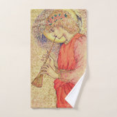 Ange jouant du flageolet (Serviette à main)