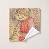 Ange jouant du flageolet (Gant de toilette)