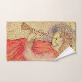 Ange jouant du flageolet (Serviette à main)