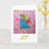 Ange Joyeux - Carte de Noël (Fleur jaune)