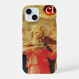 ANGE MUSICALE EN ROUGE ET MONogramme DE Gemstone O