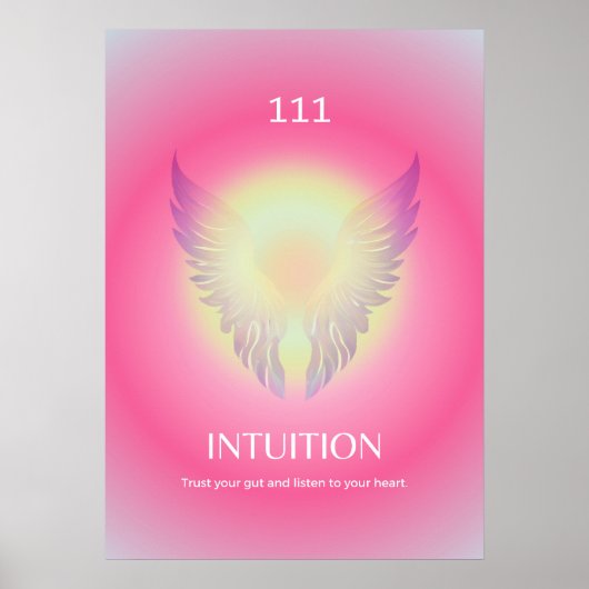 Ange Numéro Aura Poster 111 Intuition (Devant)