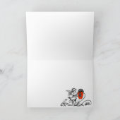 ANGE PEINTURE D'UN MONOGRAMME À FLEURS ROUGES (Intérieur)