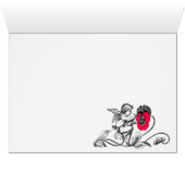 ANGE PEINTURE D'UN MONOGRAMME DE FLEURS ROSES (Intérieur Horizontal (Bas))