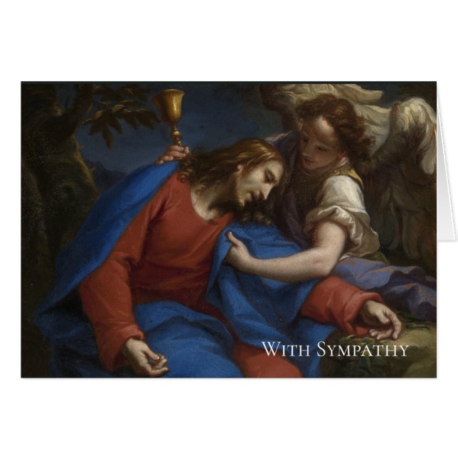 Ange religieux funèbre de Jésus de sympathie (Devant horizontal)