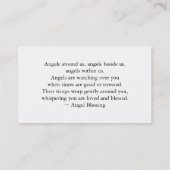 Ange rêvant le carte de visite (Dos)