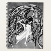 Ange tombé gris monochrome (Devant)