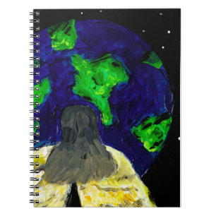 Ange veillant sur cahier