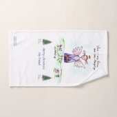 Ange violet de Noël Dessin "You My Friend"    (Serviette à main)