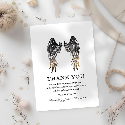 Ange Wings Funeral Merci Note