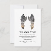 Ange Wings Funeral Merci Note (Devant)