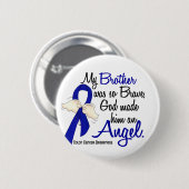 Angel 2 Brother Colon Cancer Ronde Button 5,7 Cm (Voorkant /achterkant)