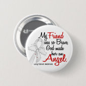 Angel 2 Friend Lung Cancer Ronde Button 5,7 Cm (Voorkant /achterkant)
