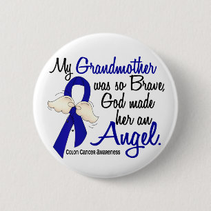 Angel 2 Grandmoeder Colon Cancer Ronde Button 5,7 Cm