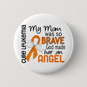 Angel 2 Mam Leukemie Ronde Button 5,7 Cm