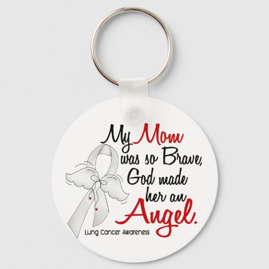 Angel 2 Mam Lung Cancer Sleutelhanger (Voorkant)