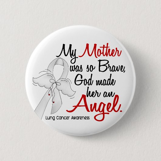 Angel 2 Moeder Lung Cancer Ronde Button 5,7 Cm (Voorkant)
